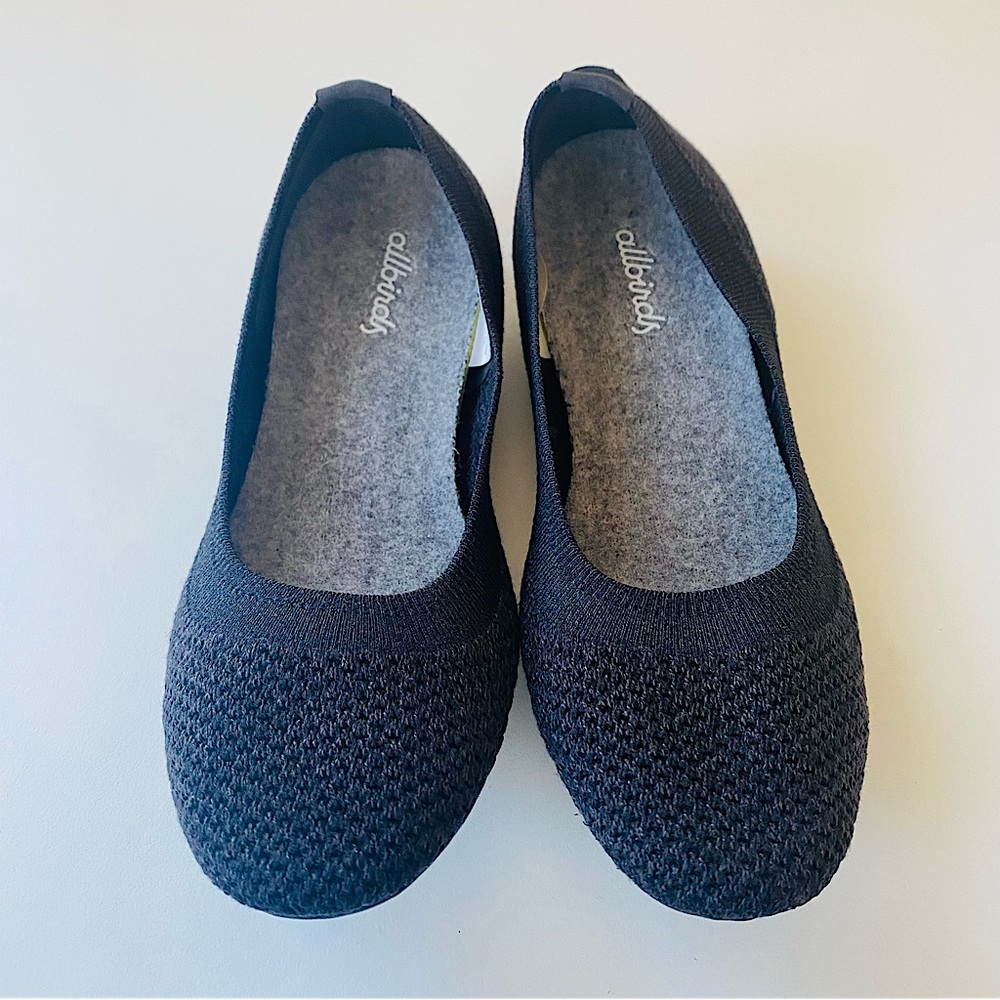NWOT Allbirds Women’s Tree Breezers Flats - Heathered Black